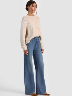 Alice and Olivia PULLOVERS*LIZA SPARKLE PULLOVER DARLA LIGHT INDIGO