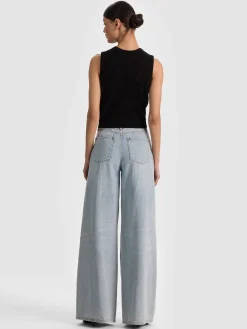 Alice and Olivia CARDIGANS*LOLY BUTTON FRONT CASHMERE VEST GREY MINERAL