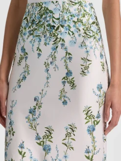 Alice and Olivia MIDI*MAEVE SLIP SKIRT BLACK