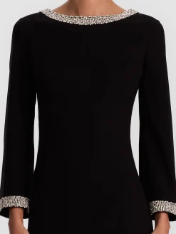 Alice and Olivia MINI*MAILYNN EMBELLISHED TRIM MINI DRESS