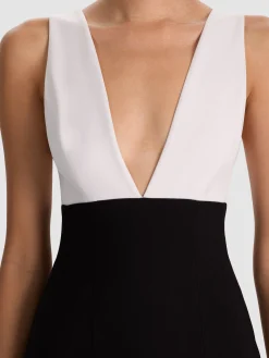 Alice and Olivia MINI*MANDY MINI DRESS OFF WHITE