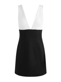 Alice and Olivia MINI*MANDY MINI DRESS OFF WHITE