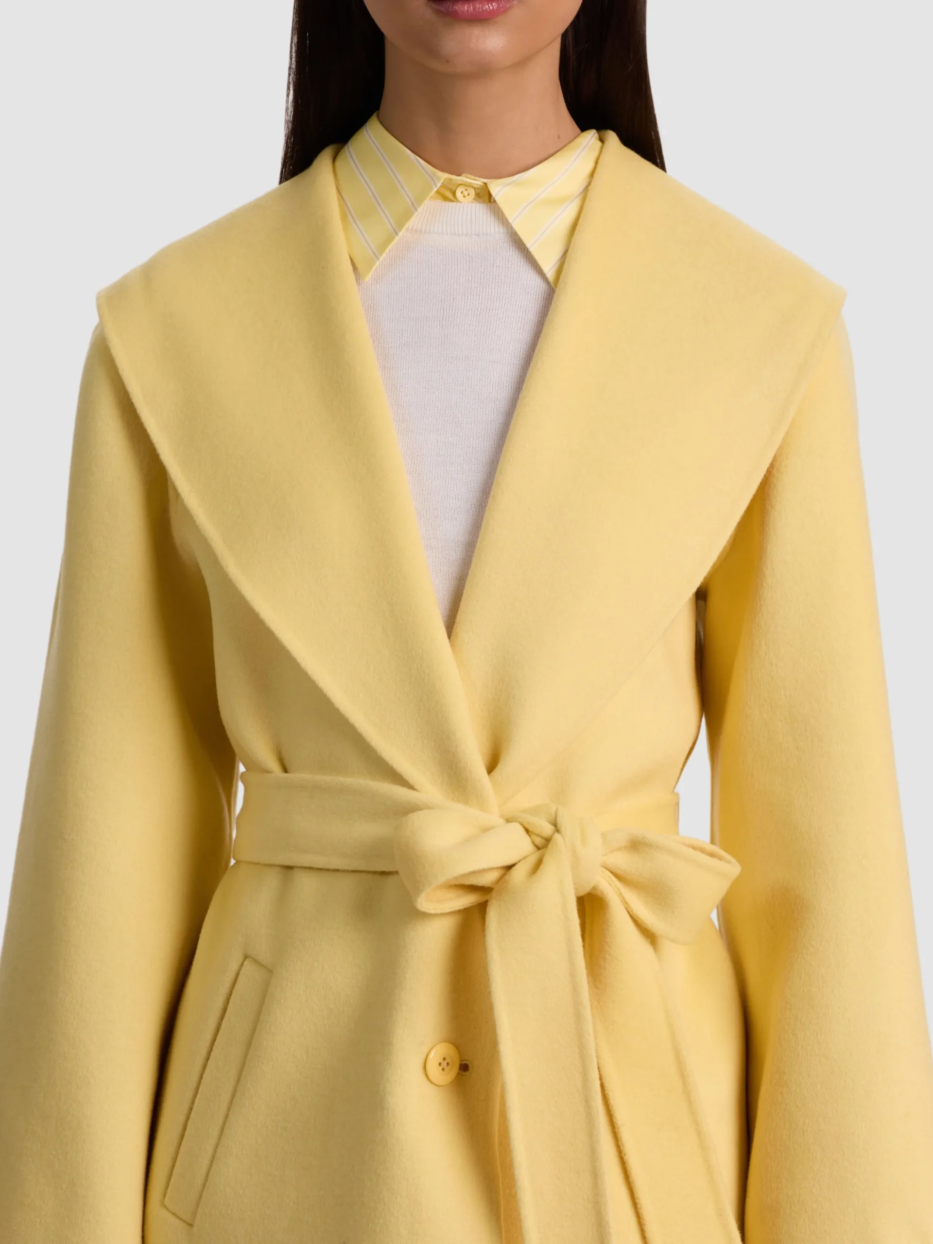 Alice and Olivia COATS*MARCELENE MIDI COAT DARK CHOCOLATE/PRALINE