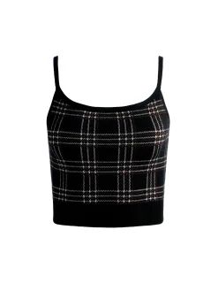 Alice and Olivia TANKS*MAUDE PLAID BRALETTE