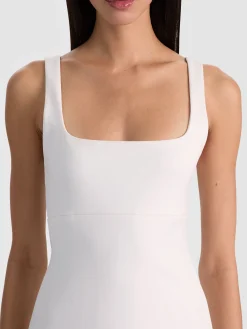 Alice and Olivia MINI*MIKAELA MINI DRESS OFF WHITE