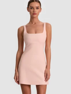 Alice and Olivia MINI*MIKAELA MINI DRESS ENGLISH ROSE