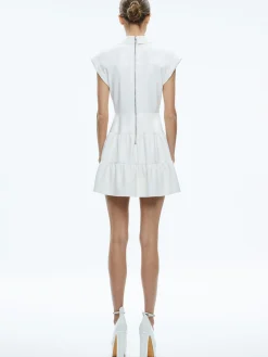 Alice and Olivia MINI*MILA VEGAN MINI DRESS BLACK