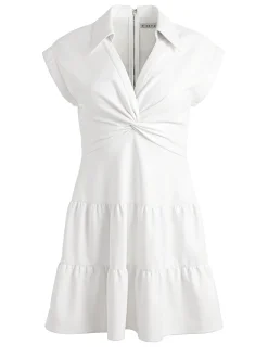 Alice and Olivia MINI*MILA VEGAN MINI DRESS BLACK