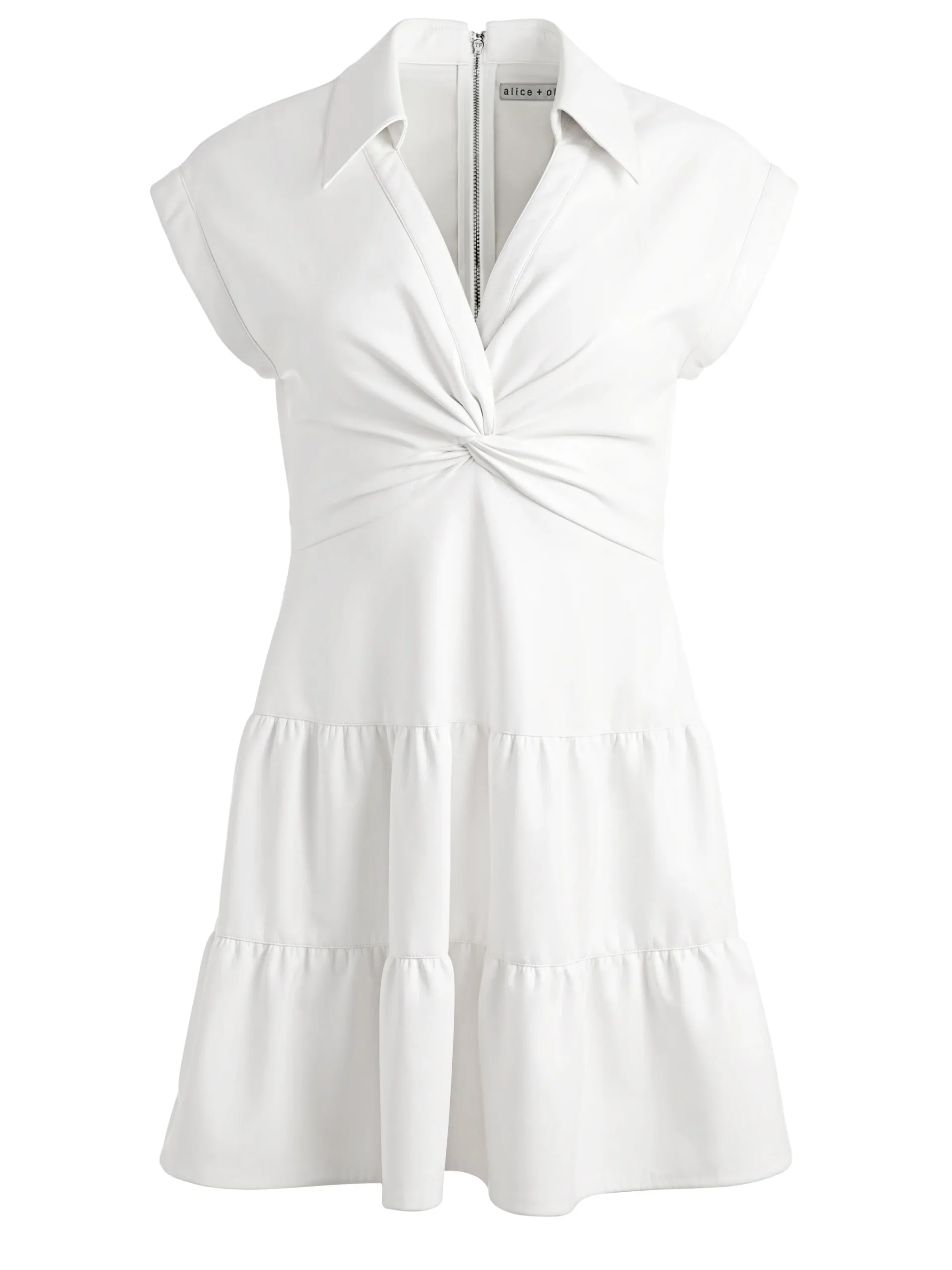 Alice and Olivia MINI*MILA VEGAN MINI DRESS BLACK