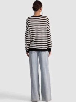 Alice and Olivia PULLOVERS*MITCHELL WOOL PULLOVER ECRU