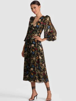 Alice and Olivia MIDI*MONA MIDI DRESS