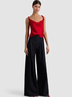 Alice and Olivia TANKS*MONIQUE TWIST STRAP TANK ALMOND