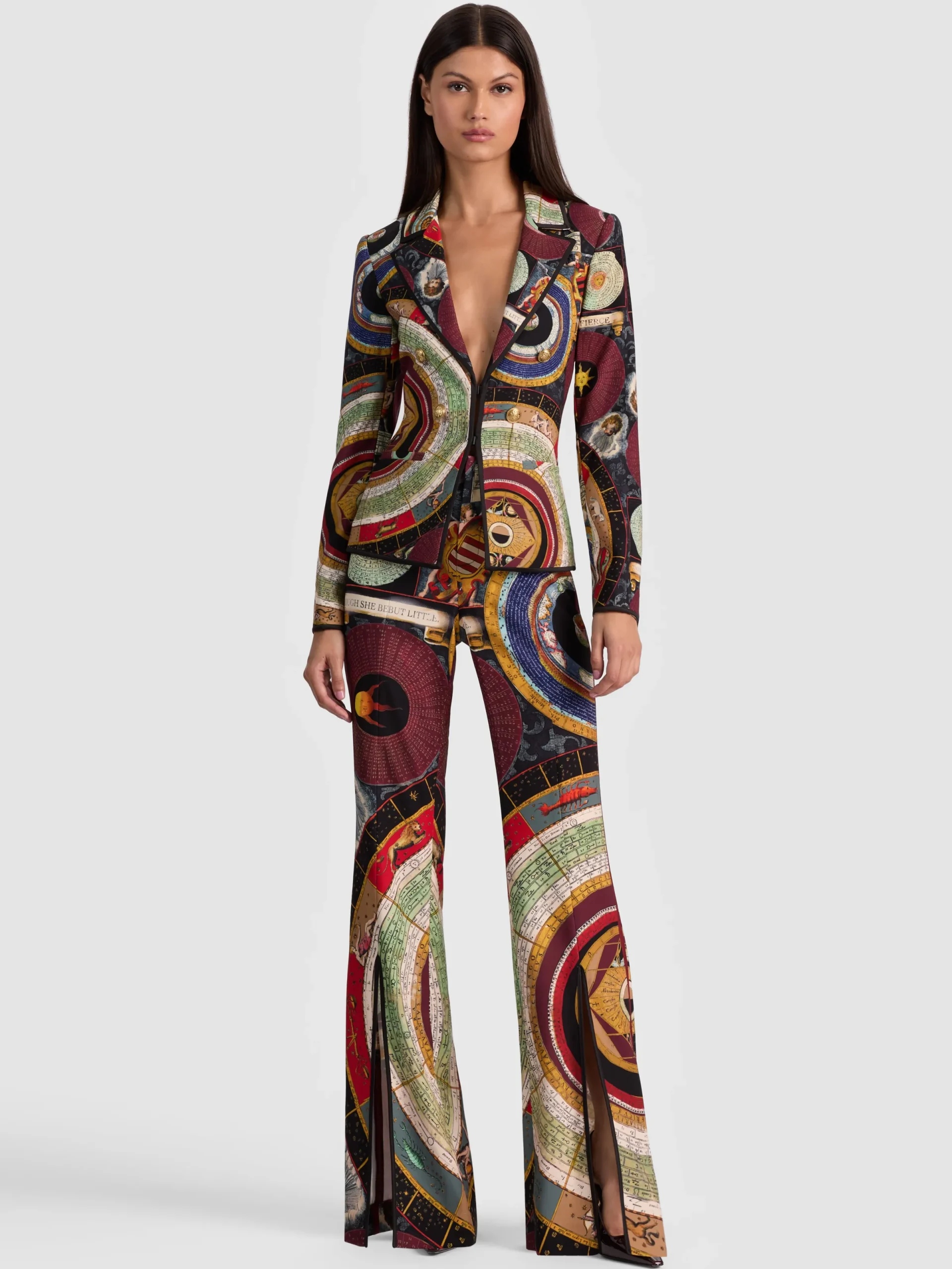Alice and Olivia BLAZERS*MYA PRINTED BLAZER QUEENING