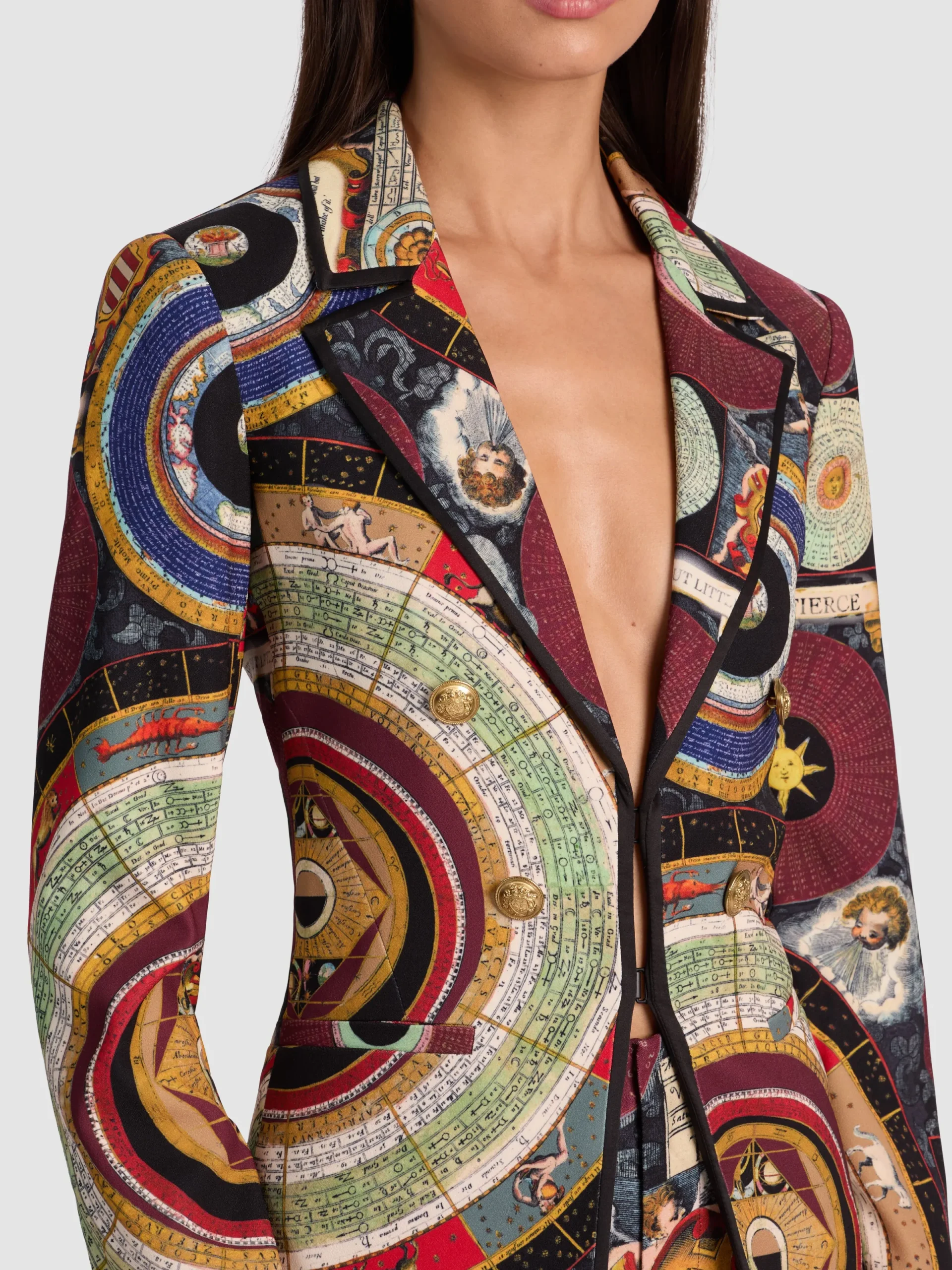 Alice and Olivia BLAZERS*MYA PRINTED BLAZER QUEENING