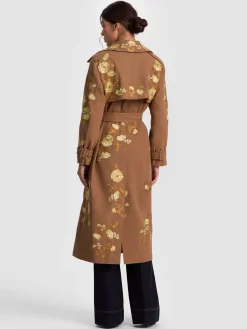Alice and Olivia COATS*NEVADA EMBROIDERED TRENCH COAT