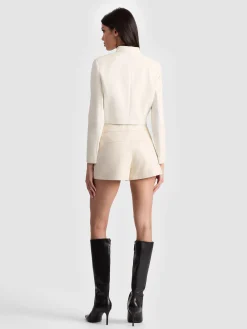 Alice and Olivia LEATHER + SUEDE*NEW HARVEY LEATHER JACKET MOCHA