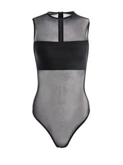 Alice and Olivia BODYSUITS*NICHOL BODYSUIT BLACK