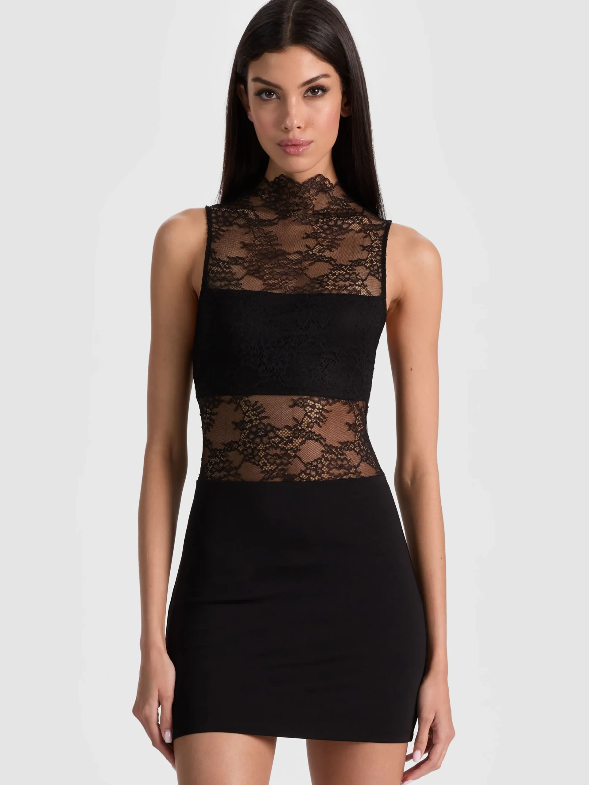 Alice and Olivia MINI*NICHOL LACE MINI DRESS