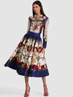 Alice and Olivia MIDI*NILDA VOLUMINOUS SKIRT VISIONARY