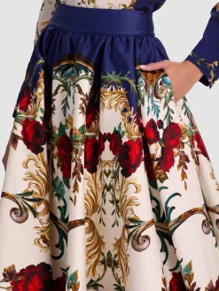 Alice and Olivia MIDI*NILDA VOLUMINOUS SKIRT VISIONARY