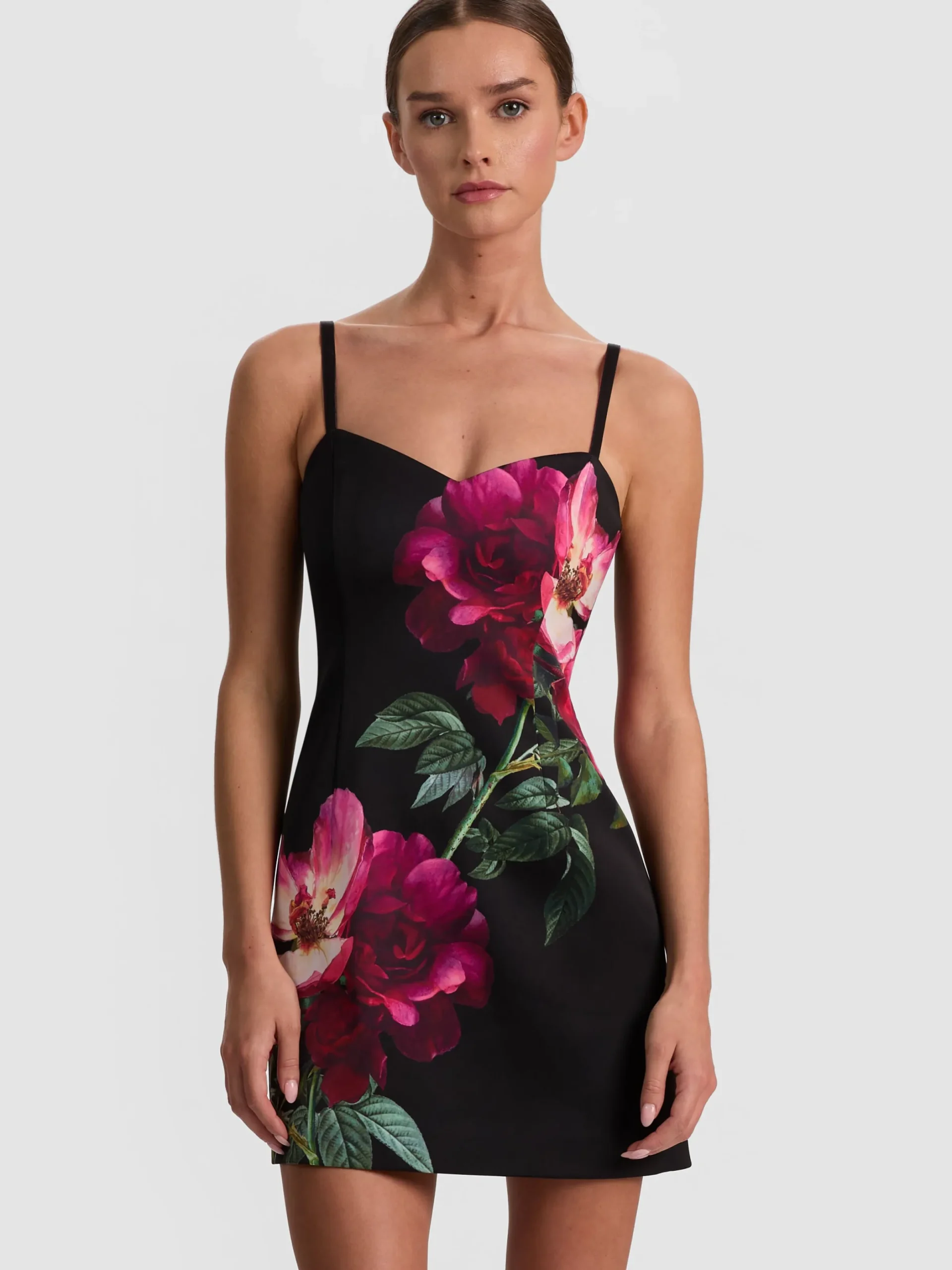 Alice and Olivia MINI*NINA MINI DRESS EMPRESS BLOOM OFF WHITE