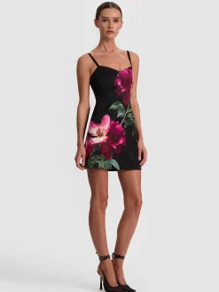 Alice and Olivia MINI*NINA MINI DRESS EMPRESS BLOOM OFF WHITE