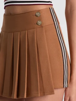 Alice and Olivia MINI*NOAH SKORT WITH SIDE STRIPE TAN