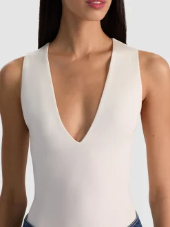 Alice and Olivia BODYSUITS*OLEA BODYSUIT MOCHA