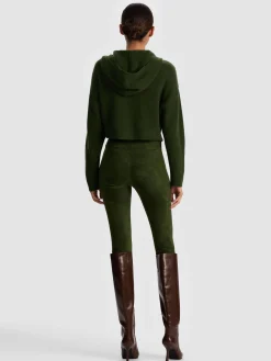 Alice and Olivia LEATHER AND SUEDE*OLIVIA SUEDE LEGGING MIDNIGHT BLUE