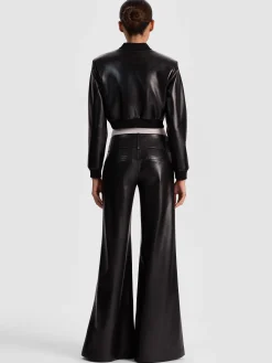 Alice and Olivia VEGAN*OLIVIA VEGAN WIDE LEG PANT BLACK