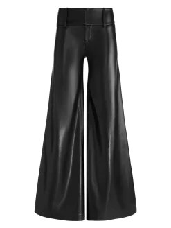Alice and Olivia VEGAN*OLIVIA VEGAN WIDE LEG PANT BLACK