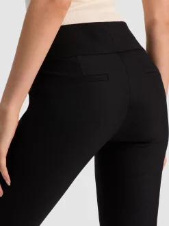 Alice and Olivia ANDREW PANT|JADE MESH BUTTON DOWN*OLIVIA WOOL BOOTCUT PANT WHITE