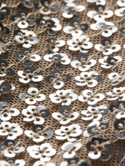 Alice and Olivia BODYSUITS*PIPPA SEQUIN BODYSUIT GREY MINERAL