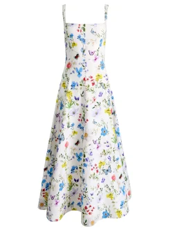 Alice and Olivia MIDI*POLLY FLARED MIDI DRESS