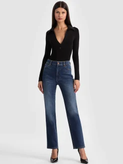 Alice and Olivia JEANS*RICH JEAN SOFT WHITE