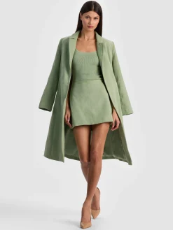 Alice and Olivia MINI*RILEY SUEDE MINI SKIRT ENGLISH ROSE