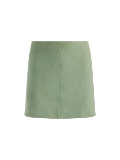 Alice and Olivia MINI*RILEY SUEDE MINI SKIRT ENGLISH ROSE
