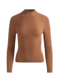 Alice and Olivia CROP TOPS*ROBERTA RIBBED TURTLENECK SAGE