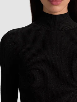 Alice and Olivia CROP TOPS*ROBERTA RIBBED TURTLENECK GOLD