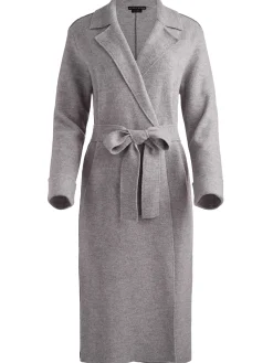 Alice and Olivia COATS*ROWAN WRAP COAT GREY MINERAL