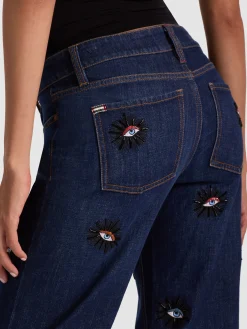 Alice and Olivia JEANS*ROXIE EMBELLISHED JEAN