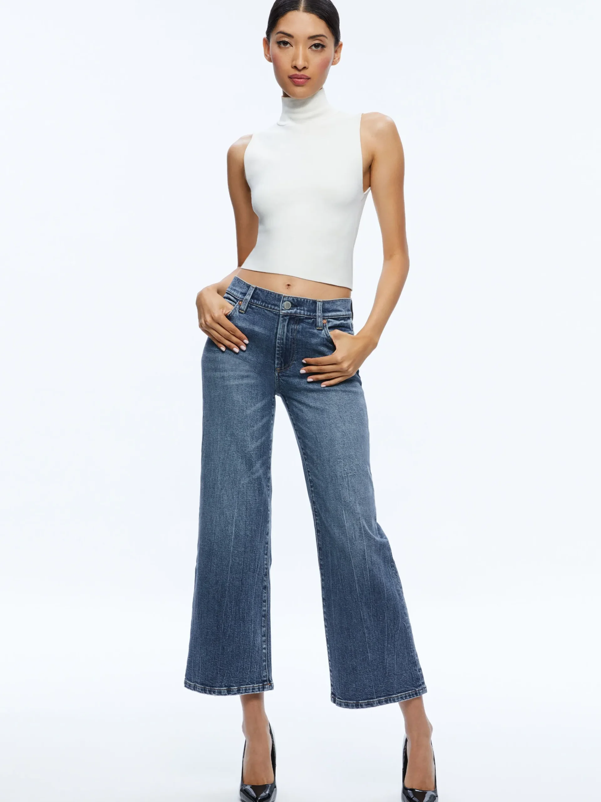 Alice and Olivia JEANS*ROXIE JEAN GREY MINERAL