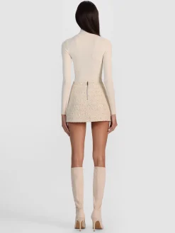 Alice and Olivia MINI*RUBI EMBELLISHED TWEED MINI SKIRT