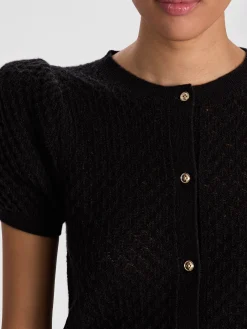 Alice and Olivia CARDIGANS*SABINE CASHMERE CARDIGAN BLACK