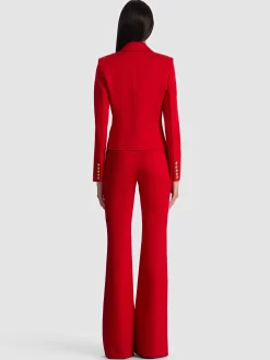 Alice and Olivia BLAZERS*SABLE DOUBLE BREASTED CROPPED BLAZER