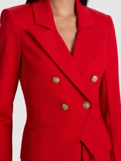 Alice and Olivia BLAZERS*SABLE DOUBLE BREASTED CROPPED BLAZER