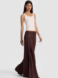 Alice and Olivia WIDE LEG*SIMON PLEATED TROUSER BLACK