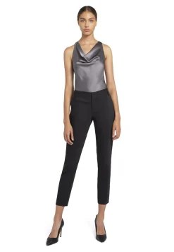 Alice and Olivia SKINNY*STACEY SLIM TROUSER WHITE