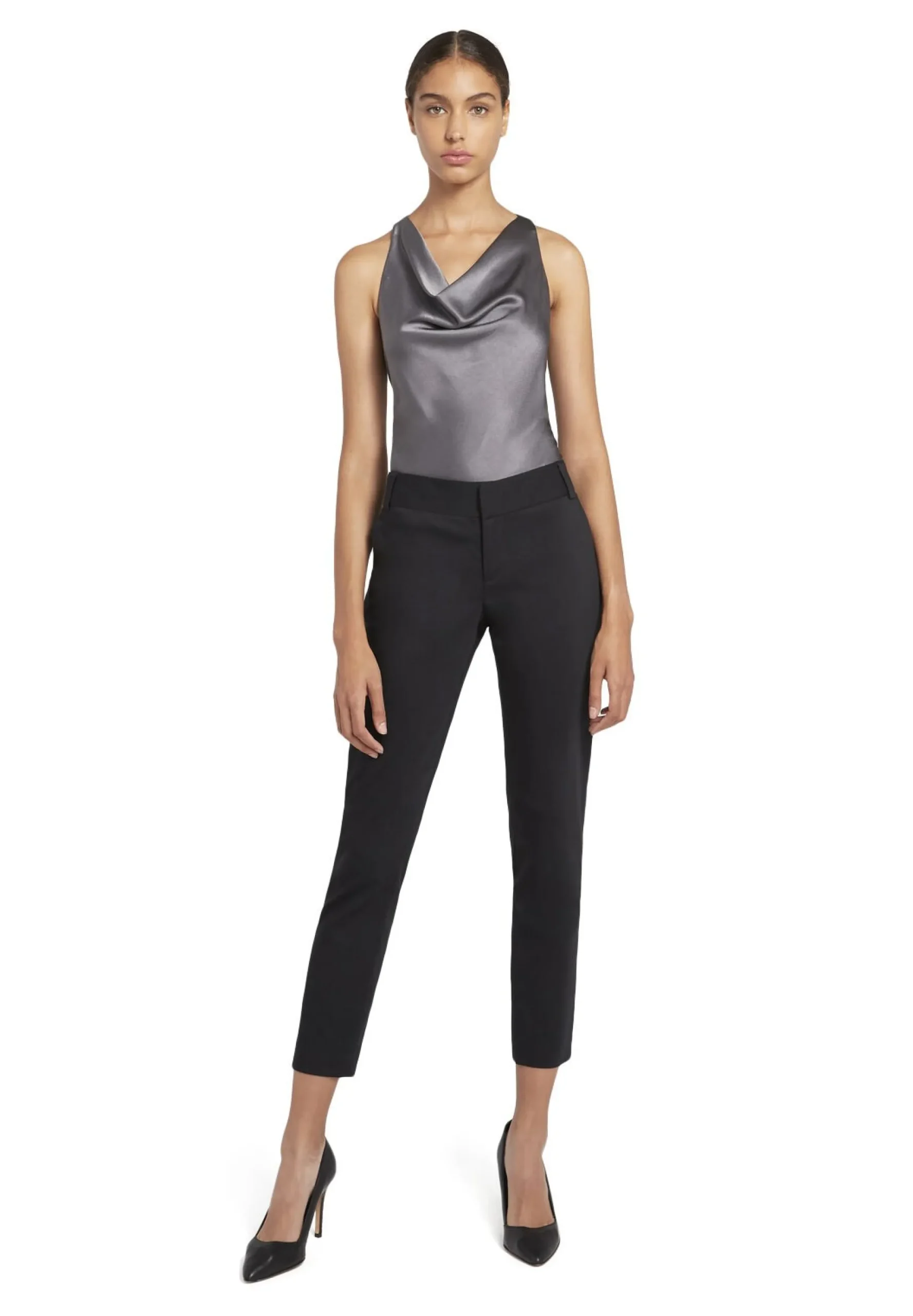 Alice and Olivia SKINNY*STACEY SLIM TROUSER WHITE