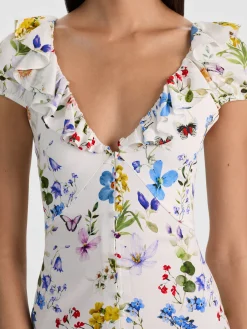 Alice and Olivia MIDI*TARA MIDI SLIP DRESS